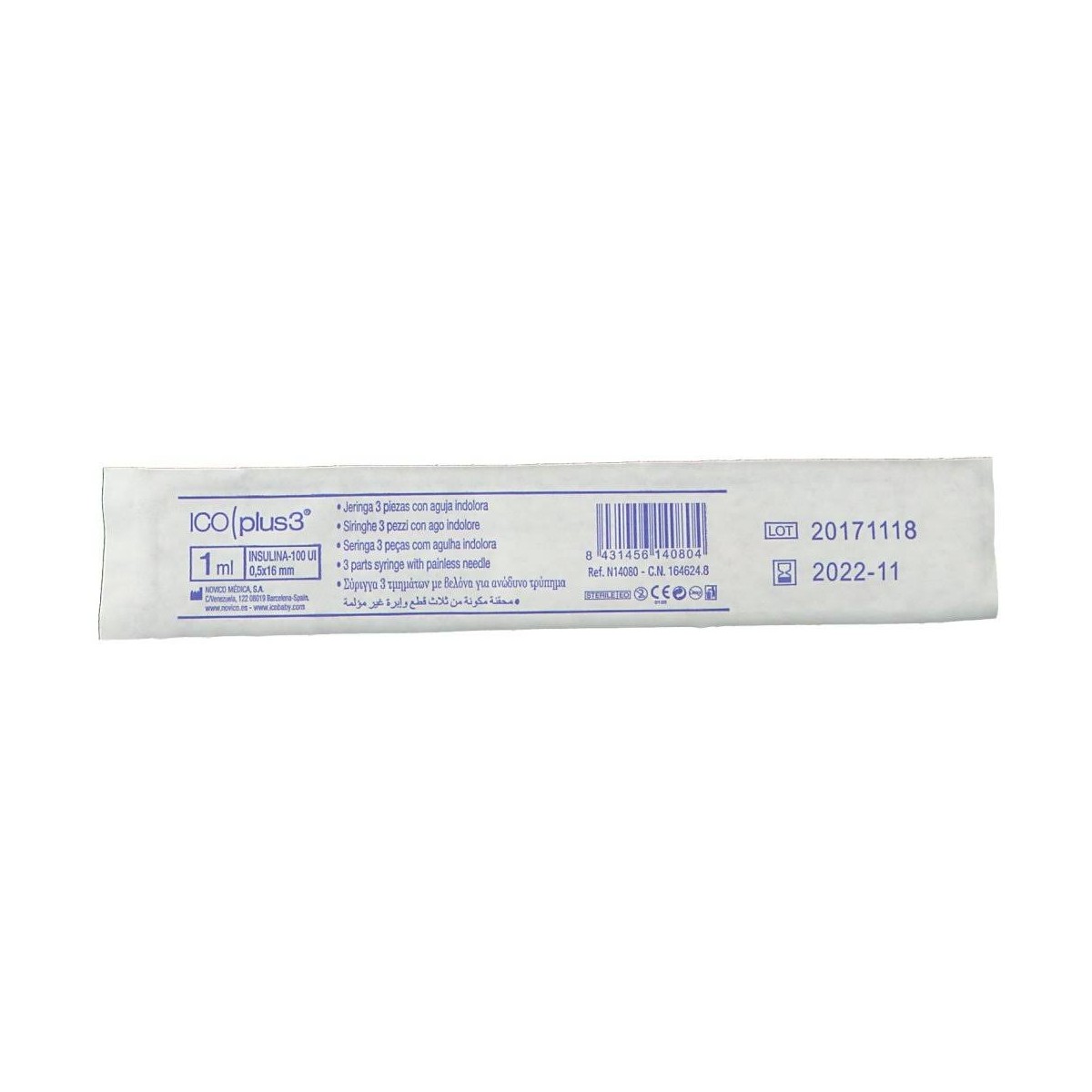jeringa insulina ico u 100 caguja 1 ml