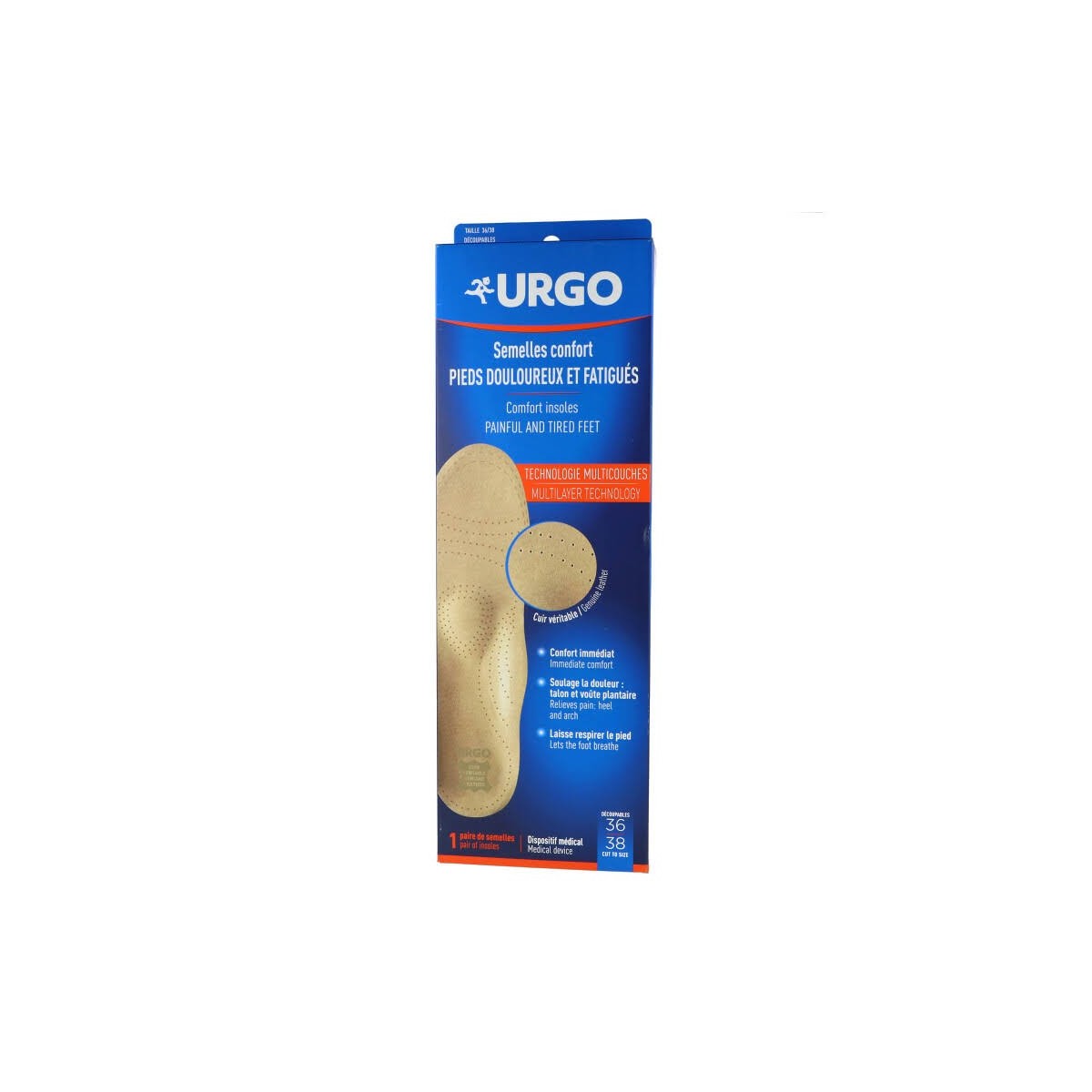 urgo plantillas confort talla 36 38