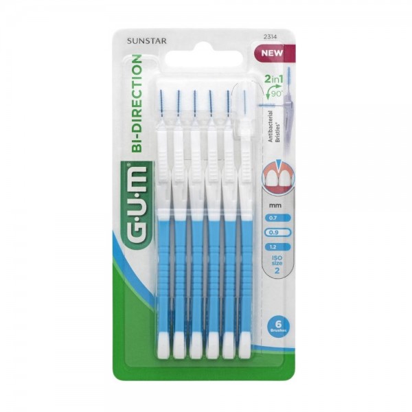 gum bi direction medium 09mm 6 unidades