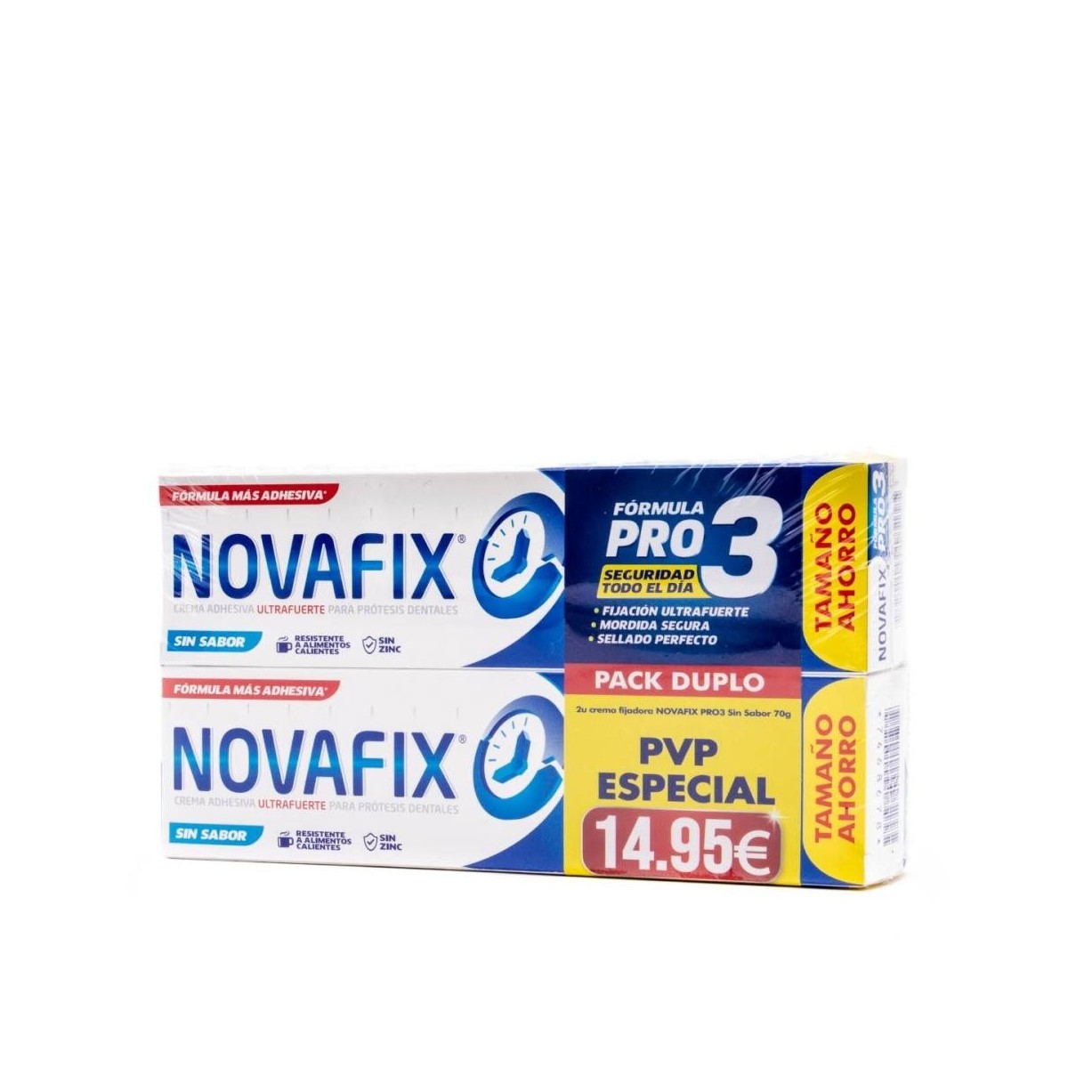 novafix formula pro 3 duplo sin sabor 2 u x 70 g