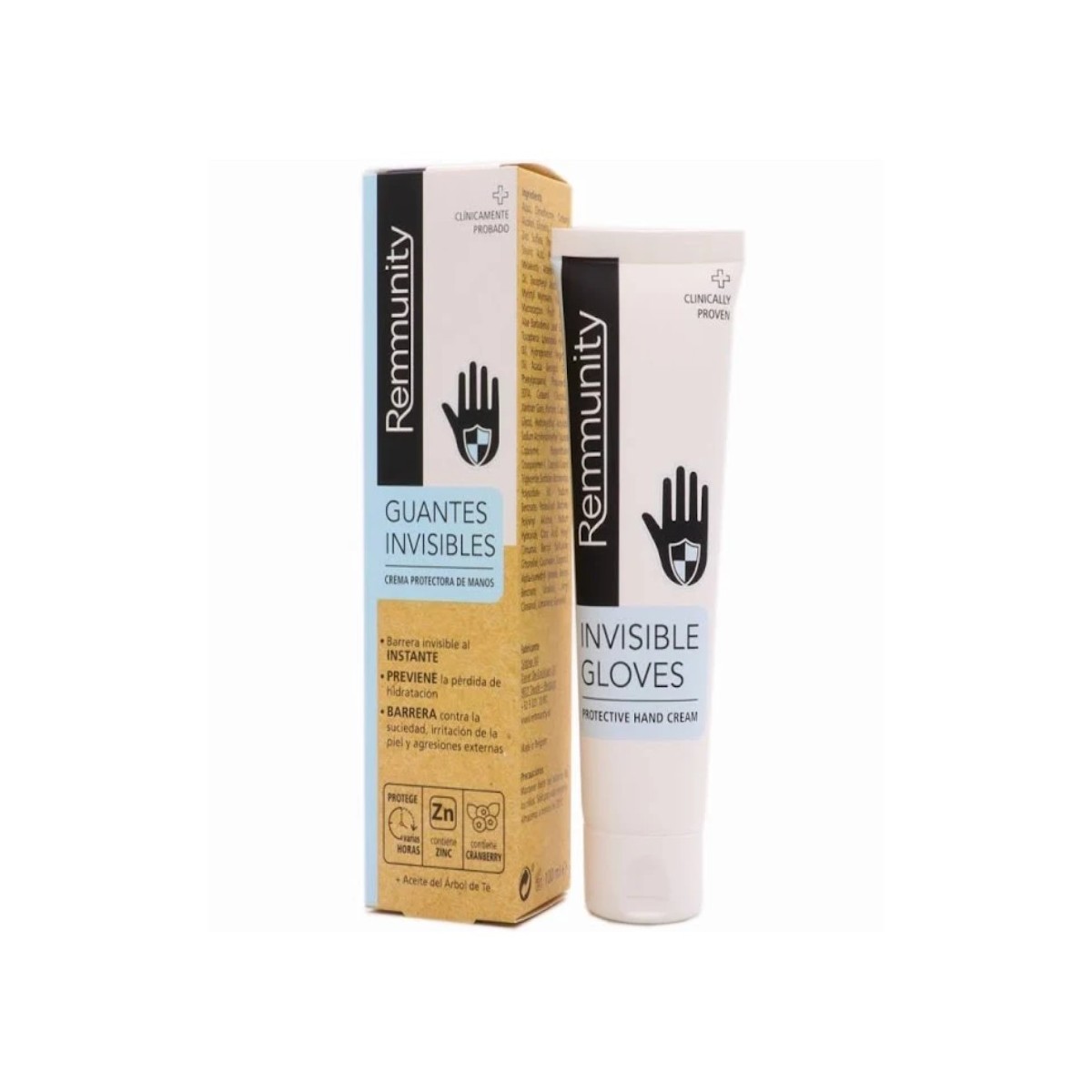 remmunity crema protectora de manos guantes invisibles 100 ml