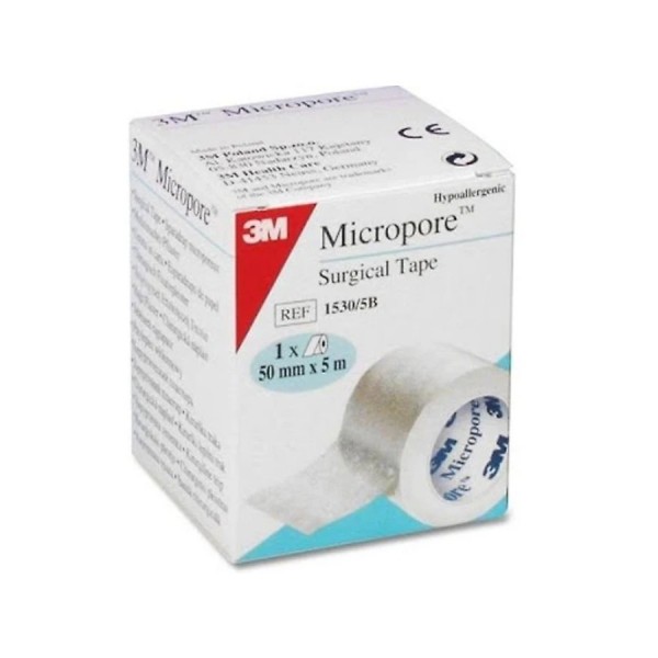 micropore 5m x 5 cm esparadrapo papel blanco 3m