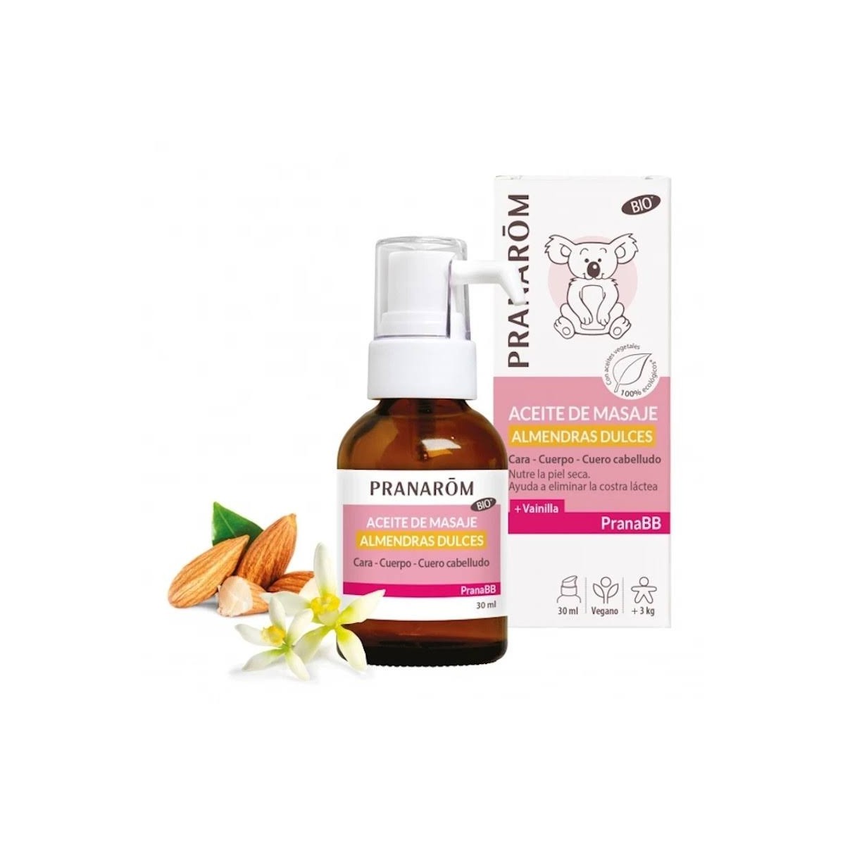 pranarom pranabb aceite de masaje almendras dulces 30ml
